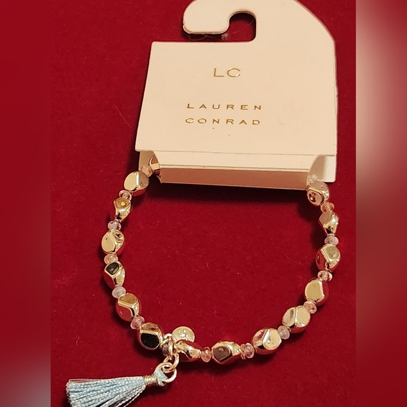 LC Lauren Conrad Silver Bracelet with Blue Tassel - Picture 4 of 4